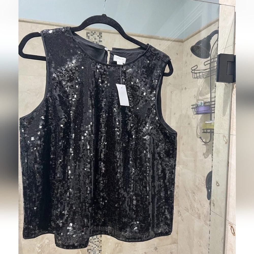 NEW J CREW COLLECTION SEQUIN TOP SZ XXL